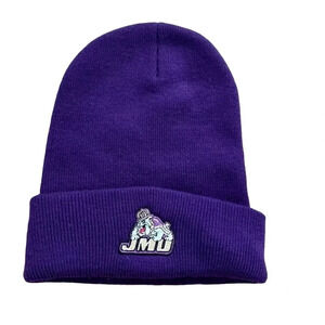 James Madison University JMU - Unisex Adult Knitted Winter Hat Purple beanie